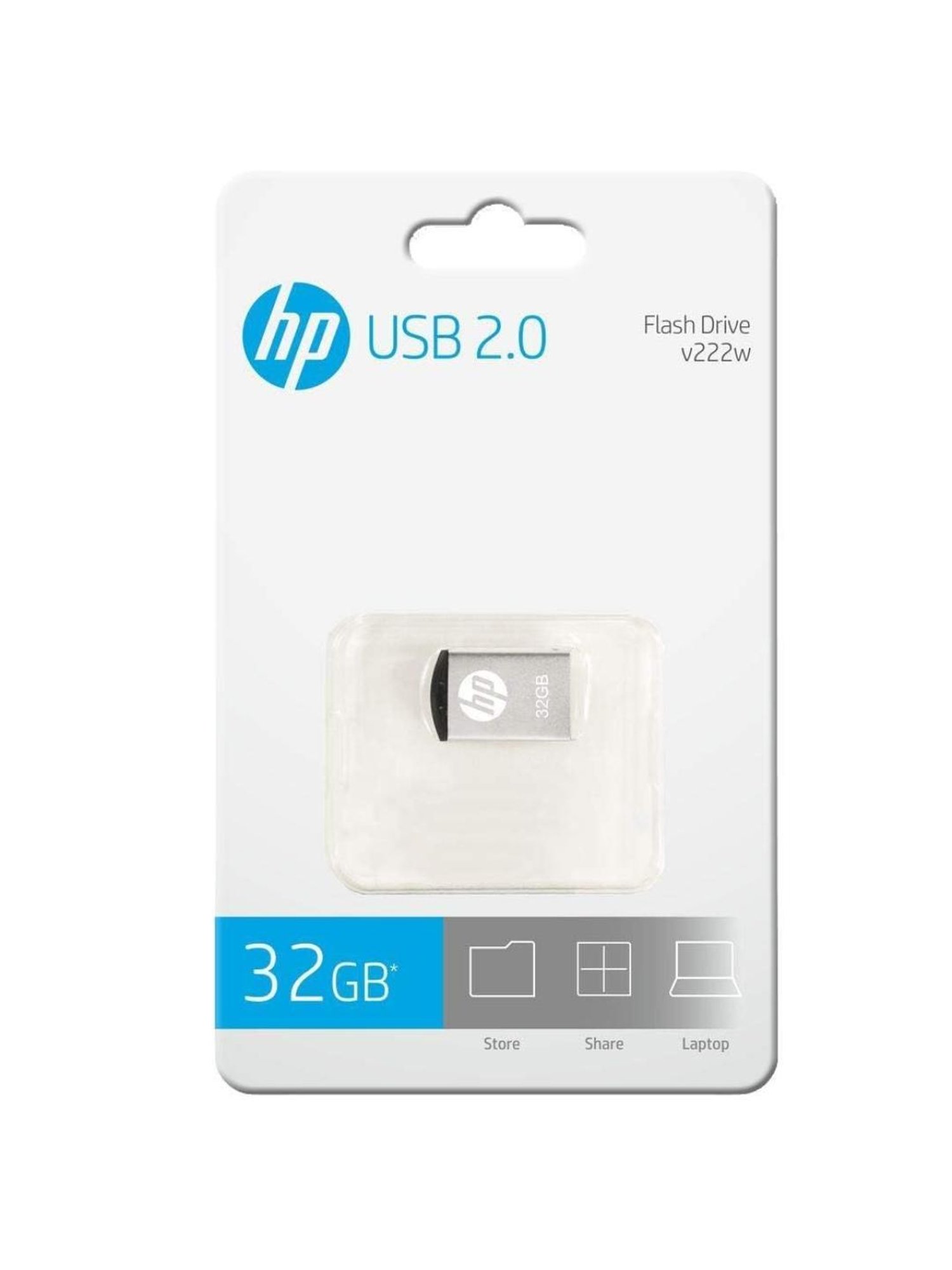 HP V222W 32 GB USB 2.0 Flash Drive (Silver)