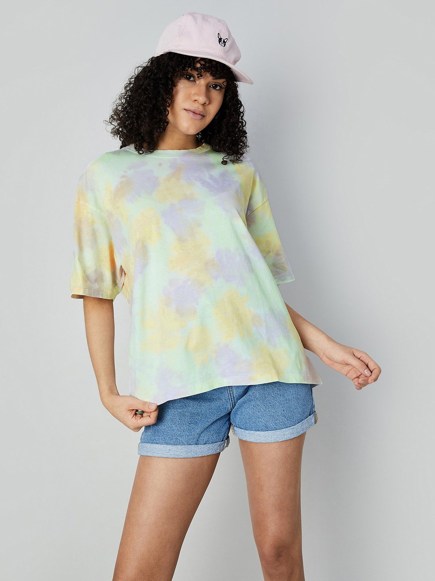 Ginger by Lifestyle Multicolor Cotton Tie - Dye T-Shirt