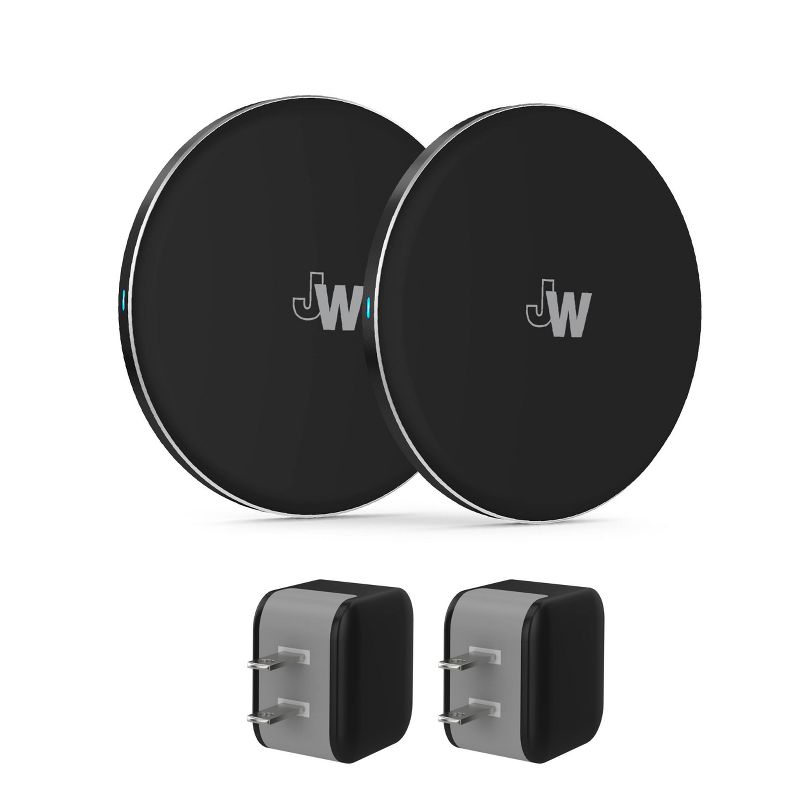 Just Wireless 2pk 5W Qi Wireless Charging Pads (with Wall Adapters) - Black