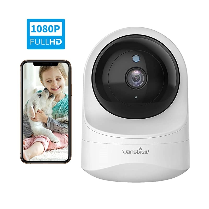 Baby Monitor Camera,  1080PHD Wireless Security Camera for Home, WiFi Pet Camera for Dog and Cat, 2 Way Audio, Night Vision, Works with Alexa Q6-W &hellip;