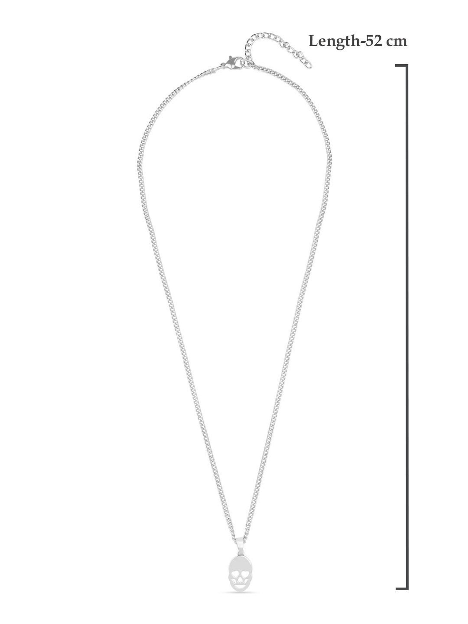 The Bro Code Silver-Plated Heart Face Pendant Necklace for Men