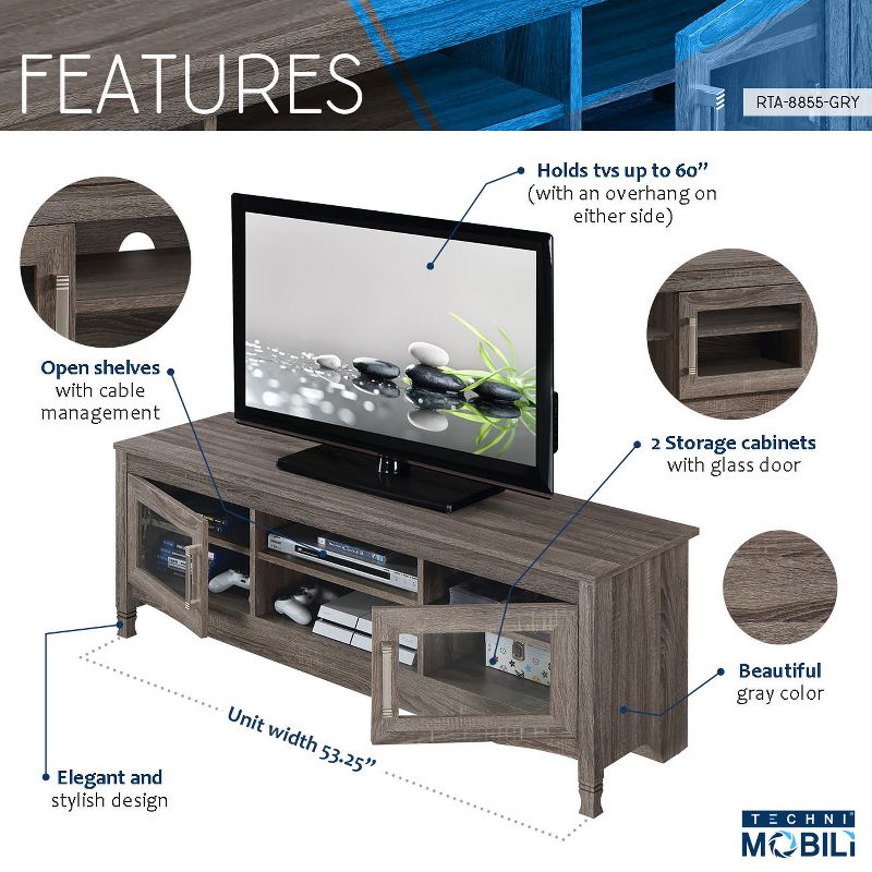 Tv Stand Techni Mobili Gray