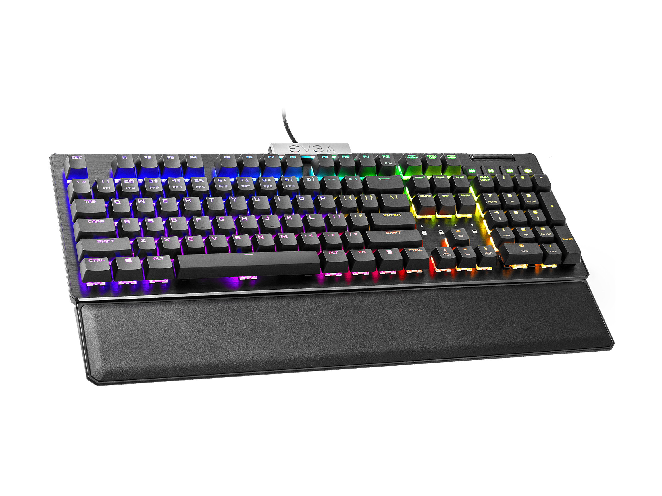 EVGA Z15 RGB Gaming Keyboard, RGB Backlit LED, Hot Swappable Mechanical Kailh Speed Silver Switches 821-W1-15US-KR (Linear)