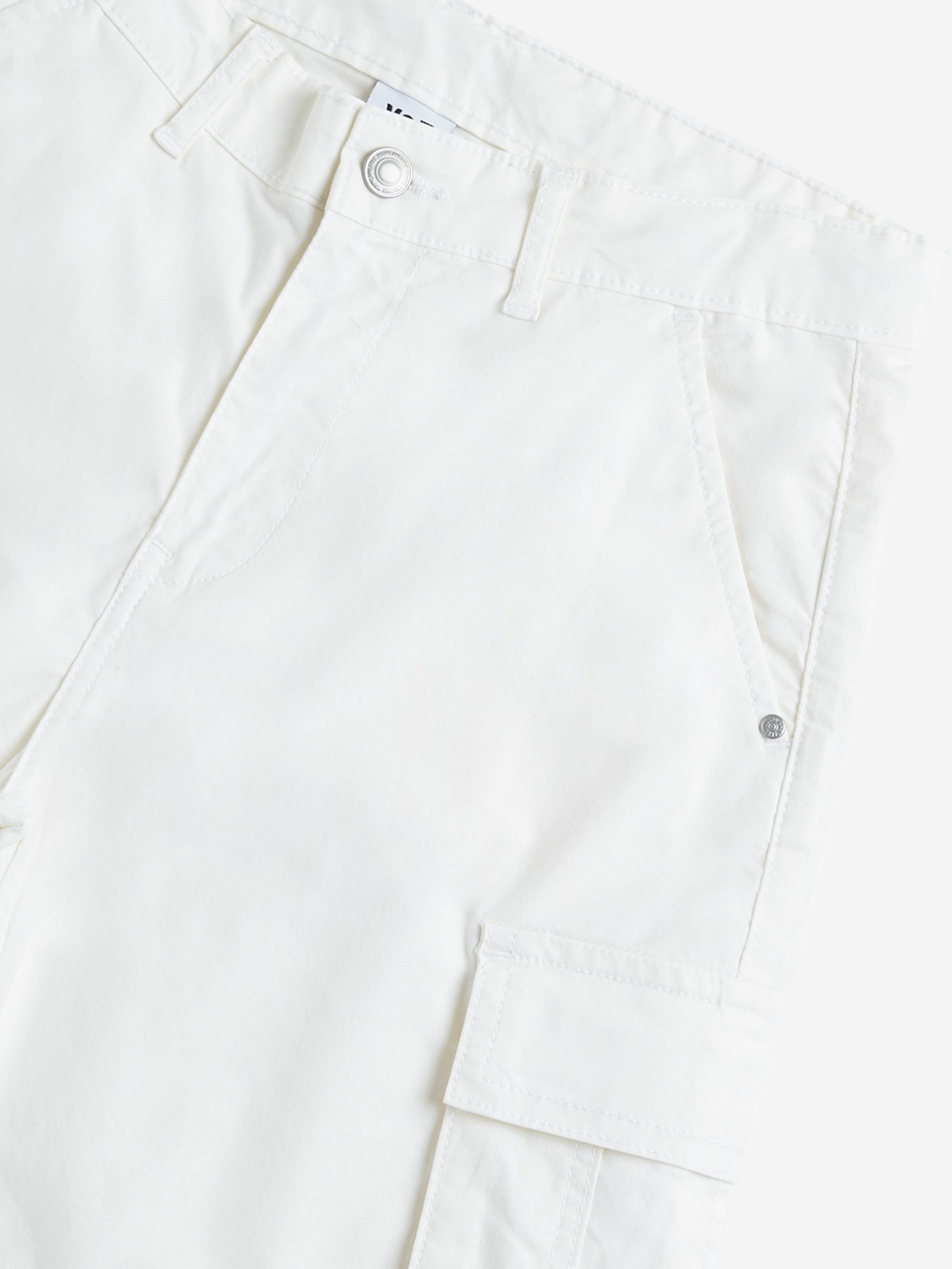 Y&F Kids by Westside Off-White Mid Rise Relaxed Fit Shorts