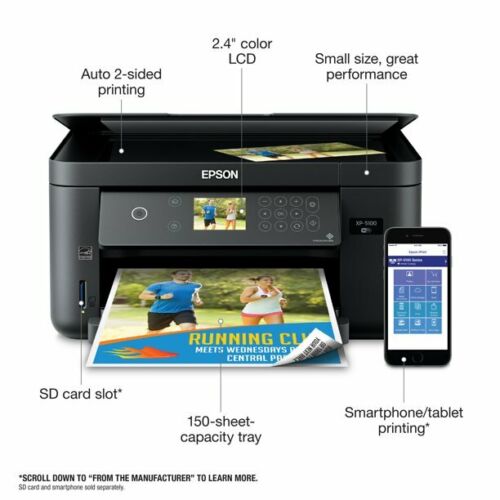 Epson Expression Home XP-5100 Wireless All-In-One Printer - Black