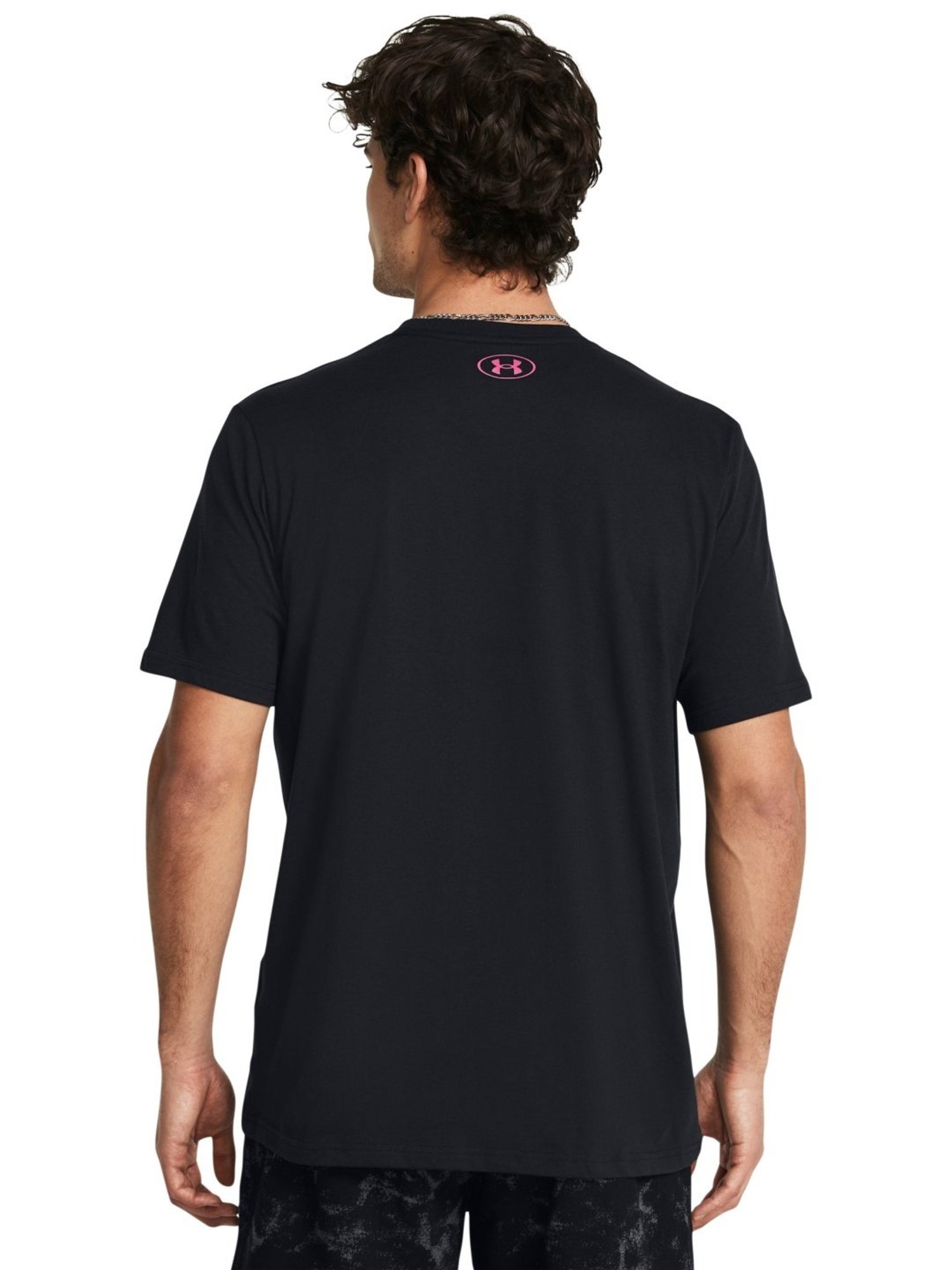 Under Armour Black Cotton Slim Fit Printed T-Shirt