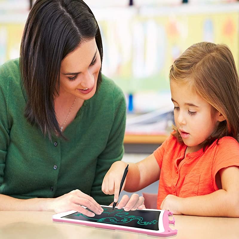 85 Inch Writing Drawing Board Doodle Board Toys for Kids  Birthday Gift for 45 Years Old Kids Adults LCD Writing Tablet with Stylus Smart Paper for Drawing Writer dPink White