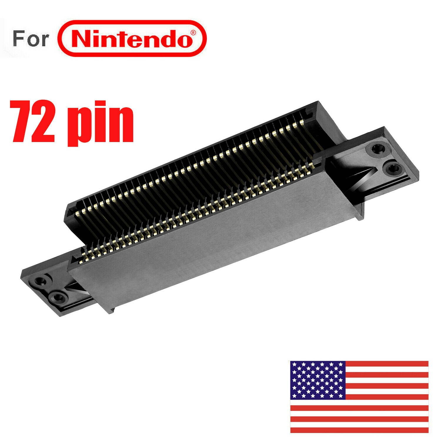 72 Pin Connector Replacement Cartridge Slot For  NES Console 8Bit System