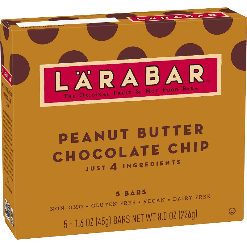 Larabar Peanut Butter Chocolate Chip Fruit And Nut Bar - 5ct
