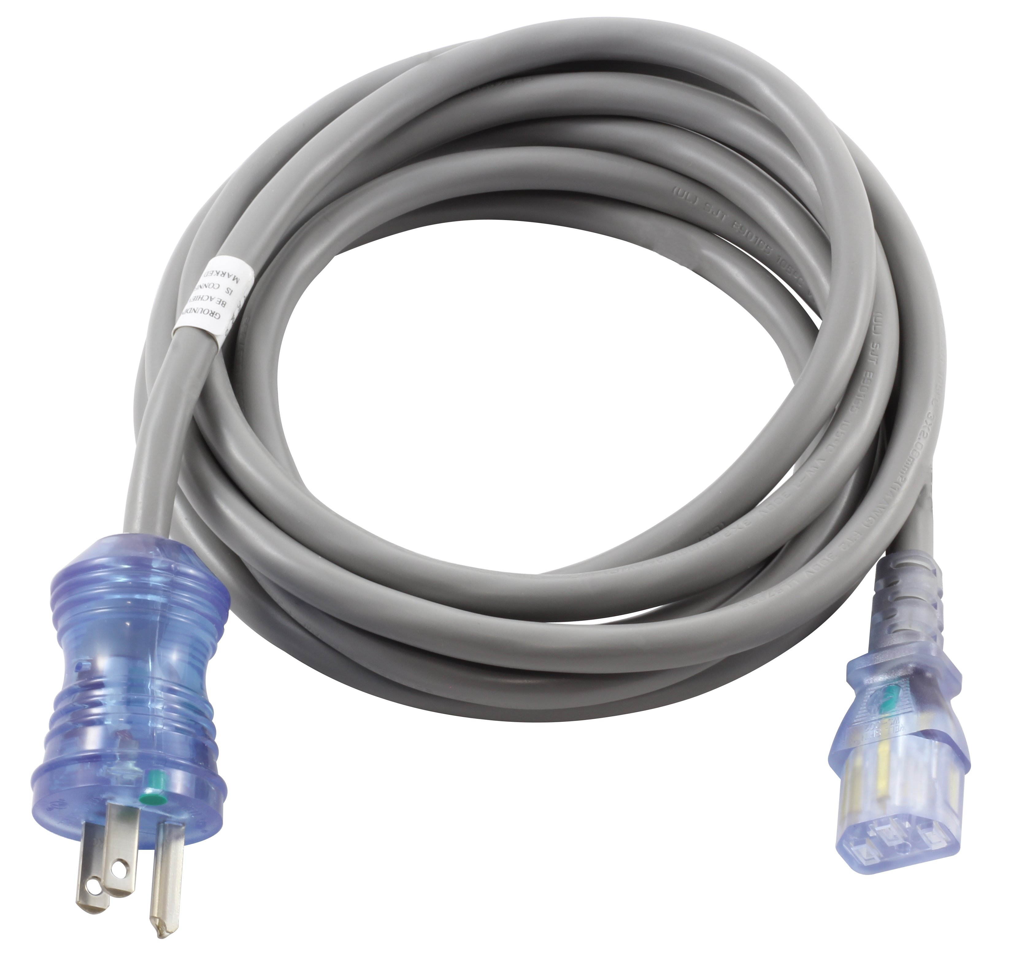 AC Connectors 10 ft. 14/3 SJTW 15 Amp Hospital/Medical Grade Power Cord with IEC C13