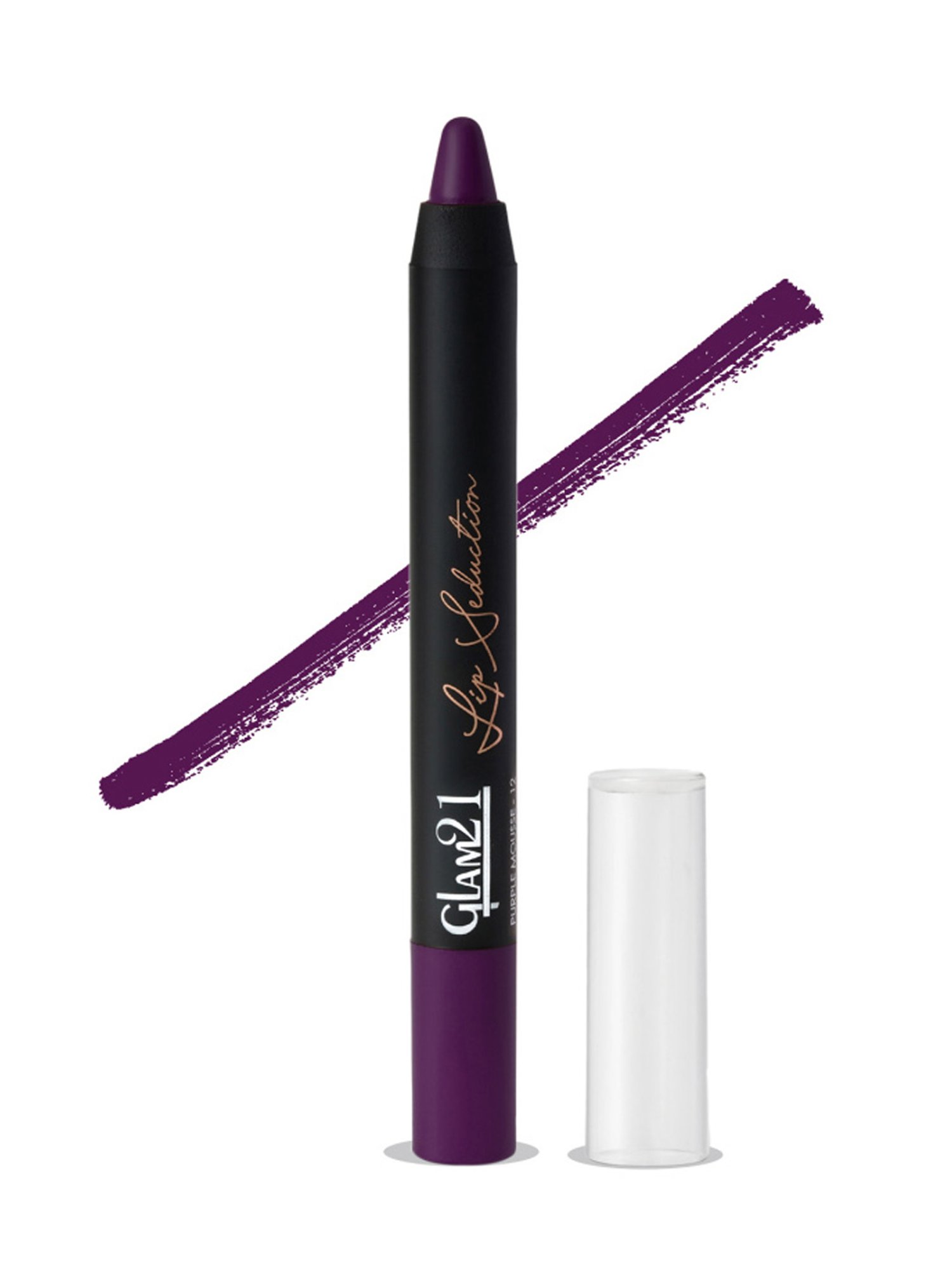 Glam21 Lip Seduction Crayon Lipstick 12 Purple Mousse - 2.8 gm