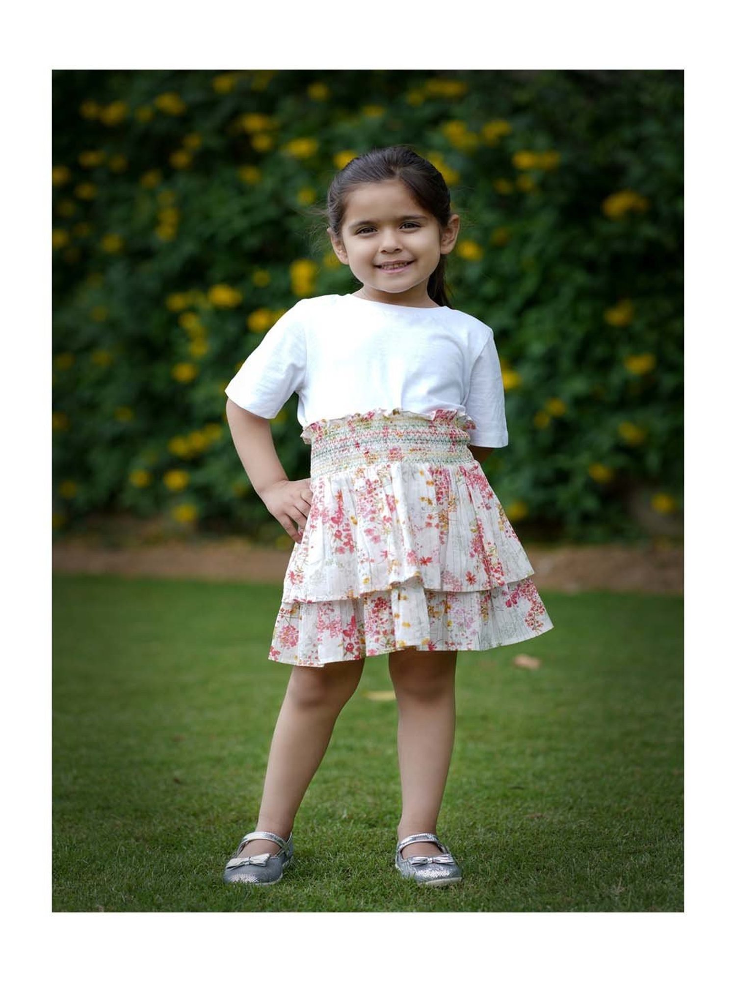 MINIKLUB Kids Blue Cotton Embellished Skirt