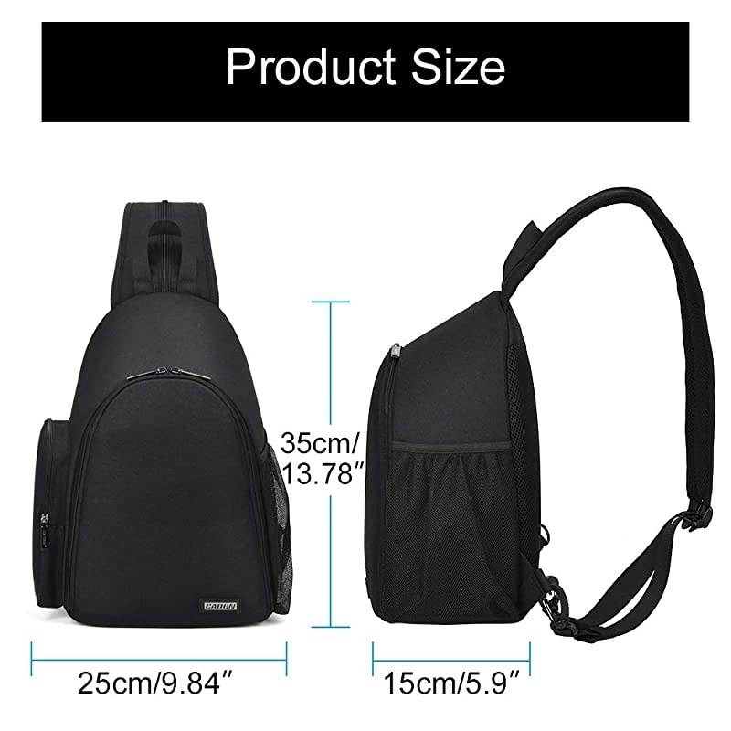 Camera Bag Sling Backpack Camera Case Backpack with Tripod Holder for DSLRSLR Mirrorless Cameras Canon Nikon Sony Pentax Black