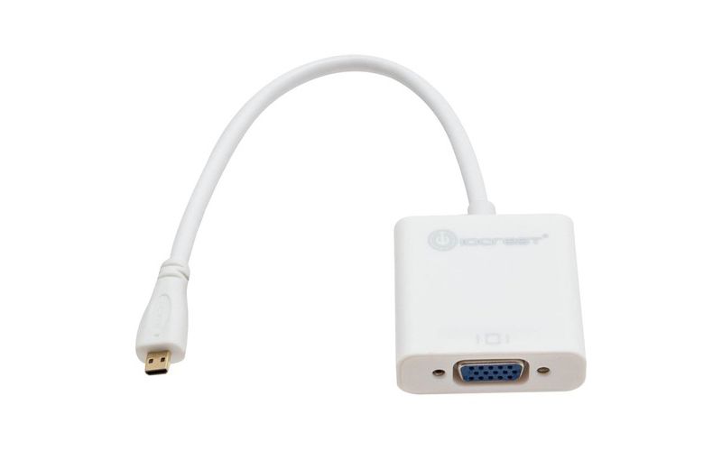 IO Crest Active Micro HDMI Male to VGA Female Adapter - 6.40" Micro HDMI/VGA Video Cable for Video Device