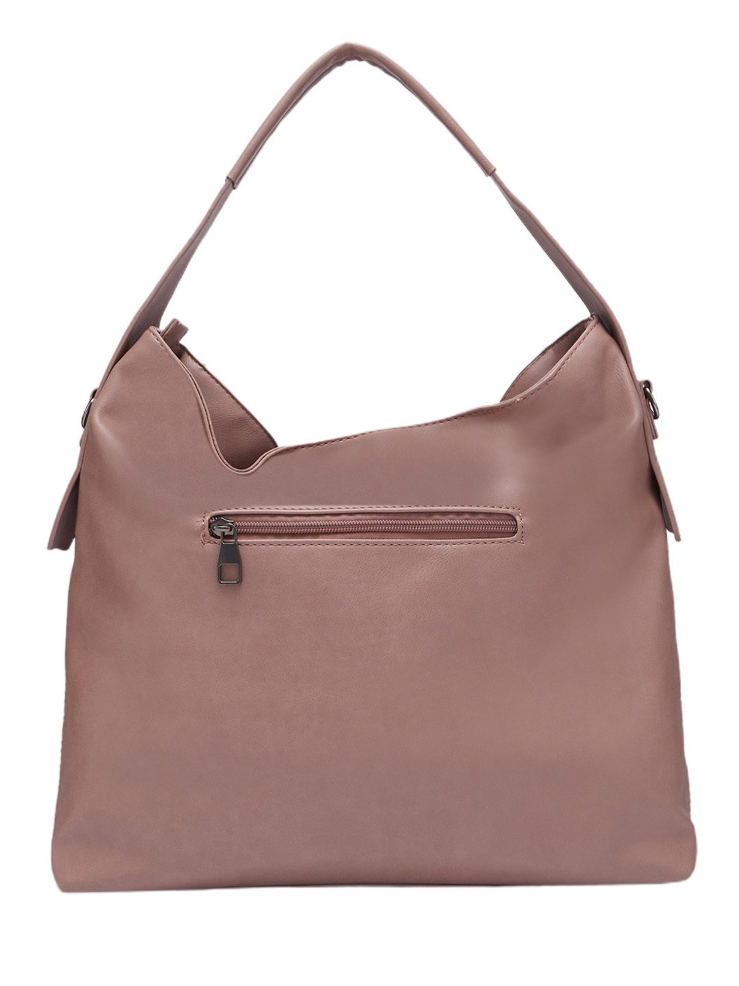 Globus Women Taupe Solid Vegan Leather Hobo Bag
