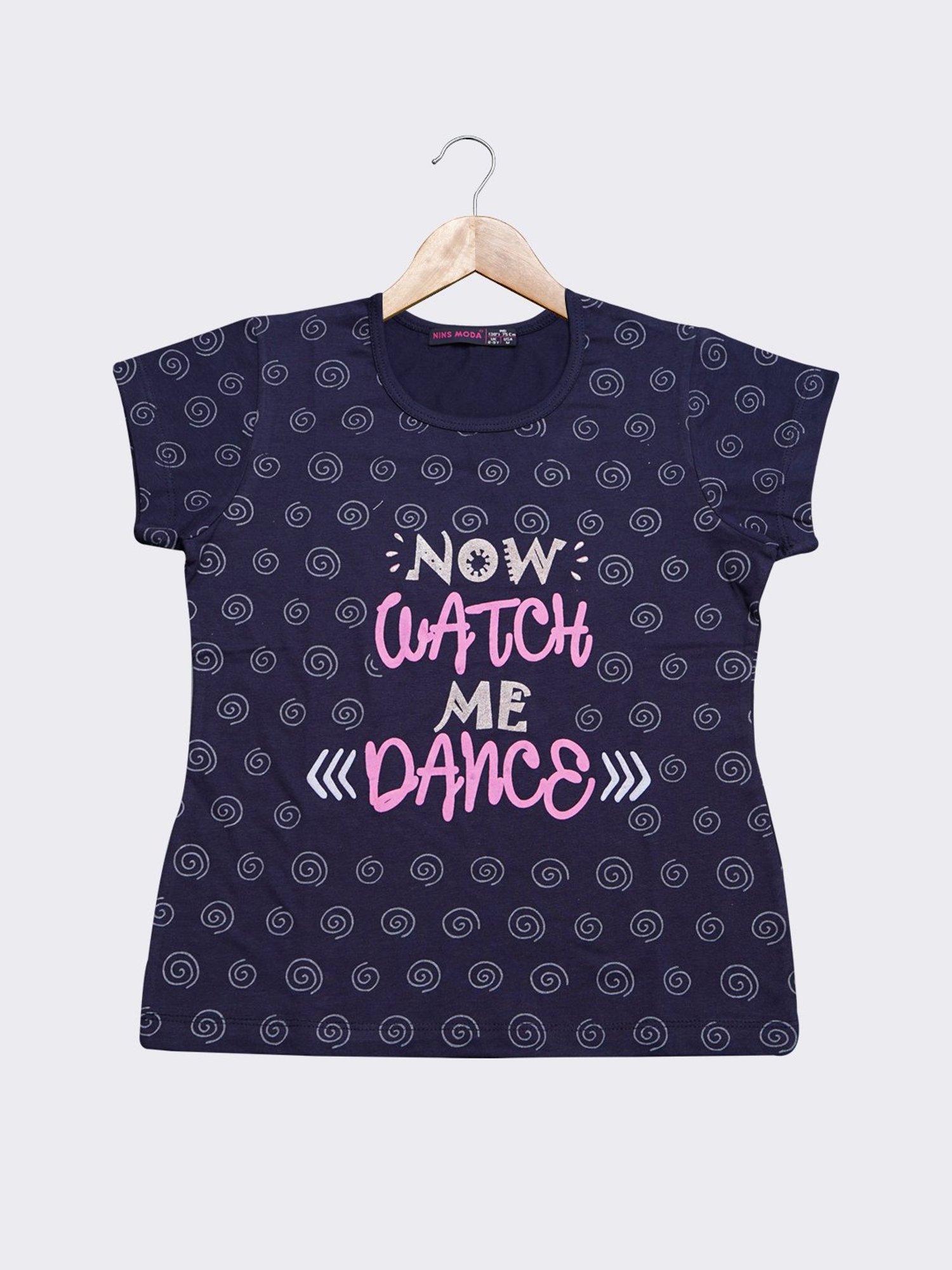 NINS MODA Kids Navy Printed Top
