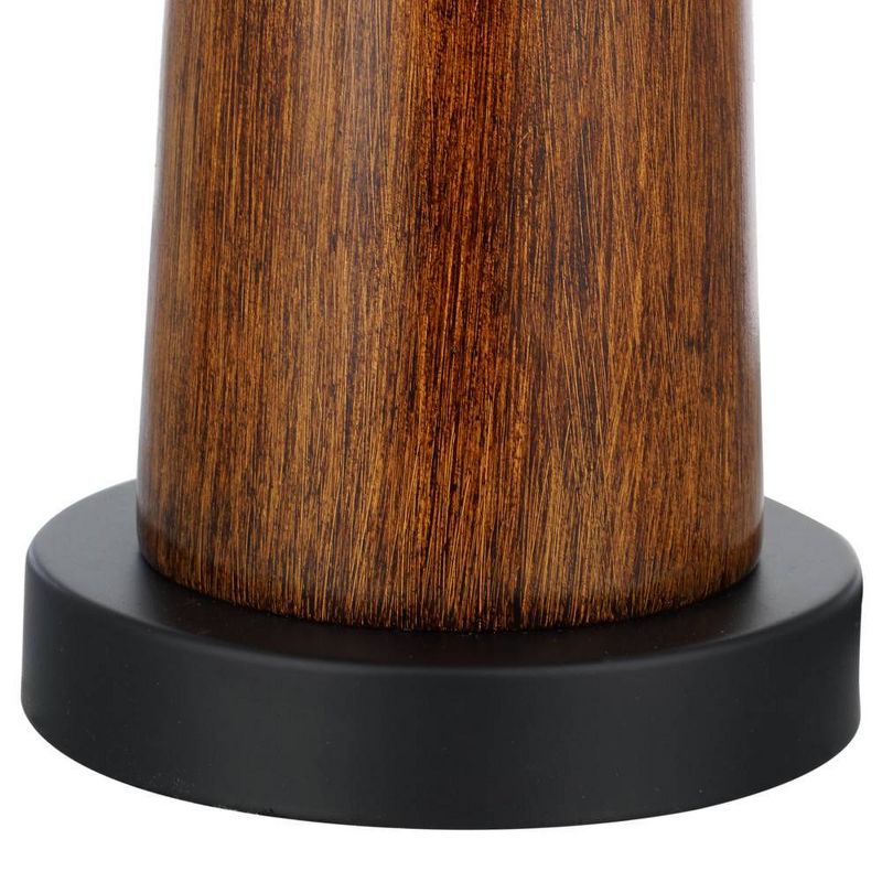 27.5" Wood Table Lamp Matte Black (Includes LED Light Bulb) - Cresswell Lighting