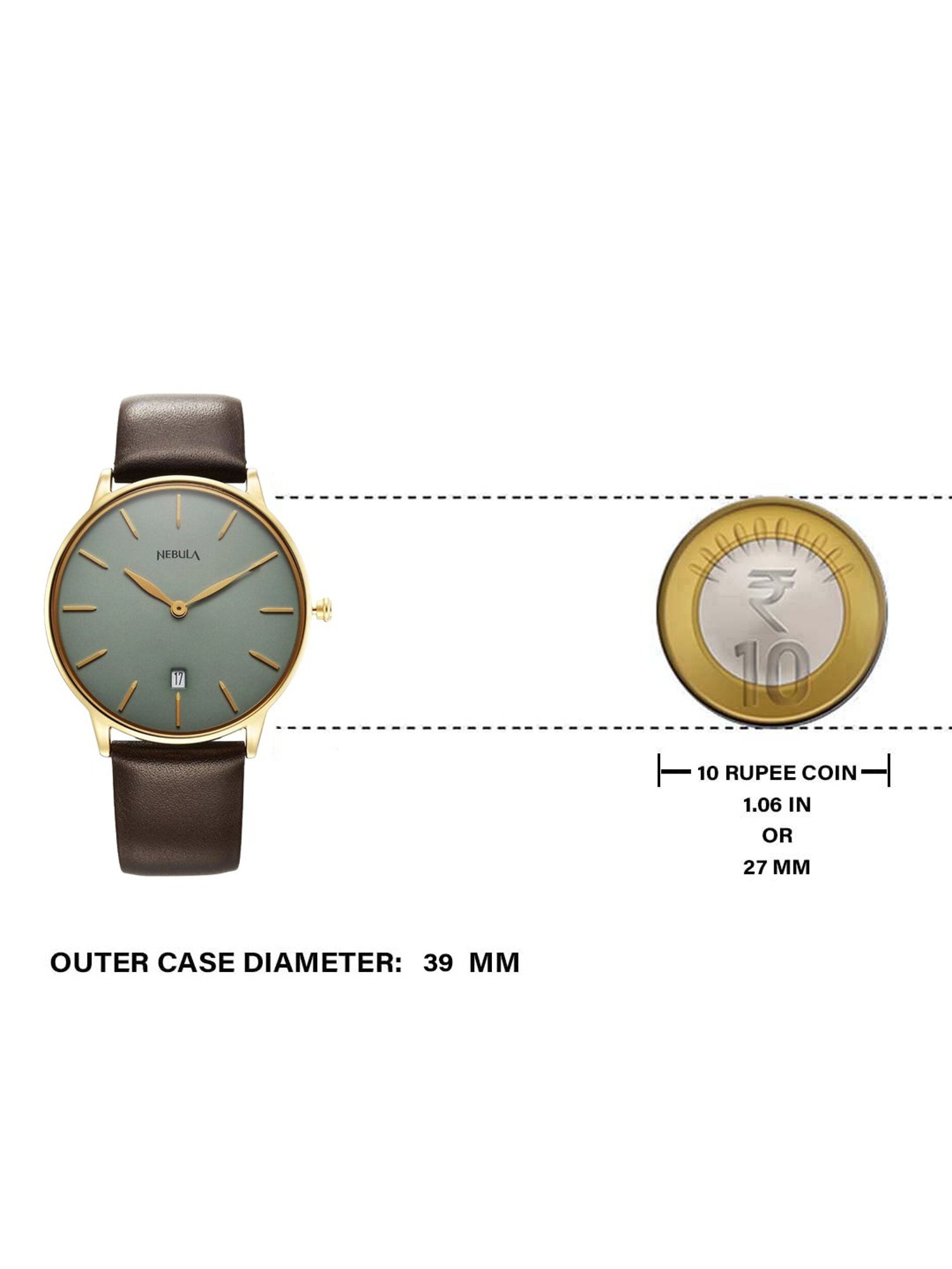 Nebula NR5064DL06 Gold Analog Watch for Men