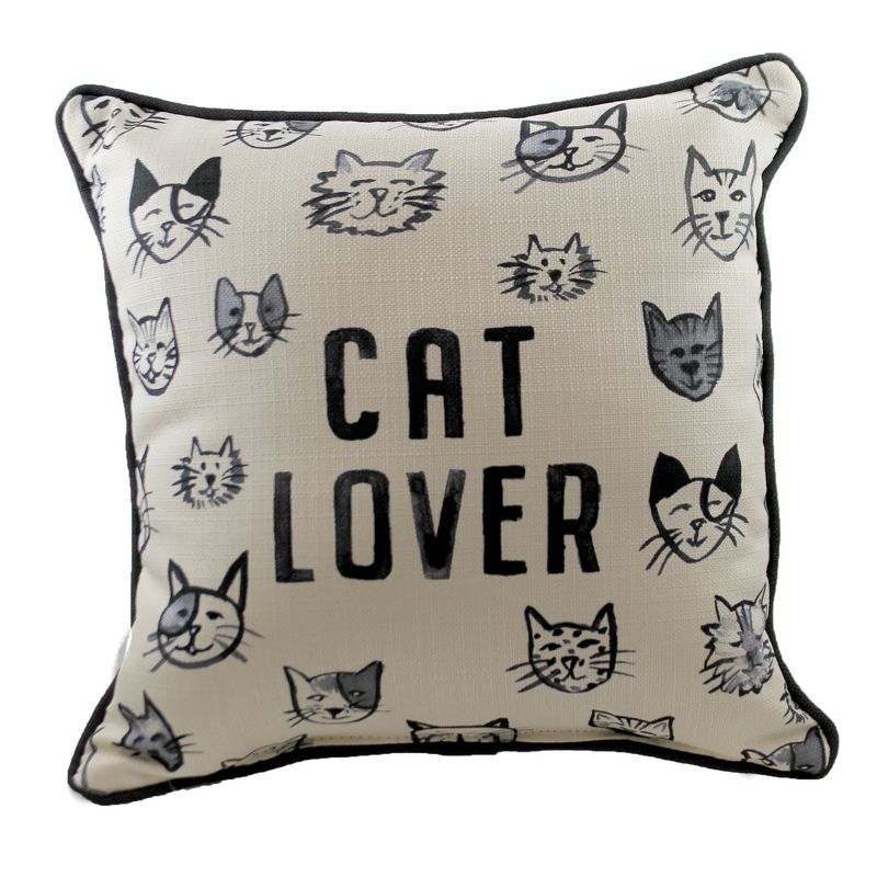Home Decor 16.0" Cat Lover Pillow Family Pet Kitten  -  Decorative Pillow
