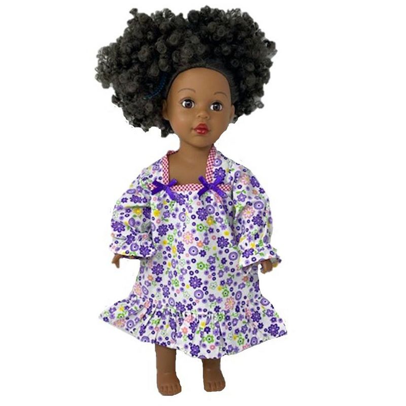 The Queen's Treasures Little House on the Prairie Green Calico Dress, Bonnet & Apron for 18" American Girl Dolls