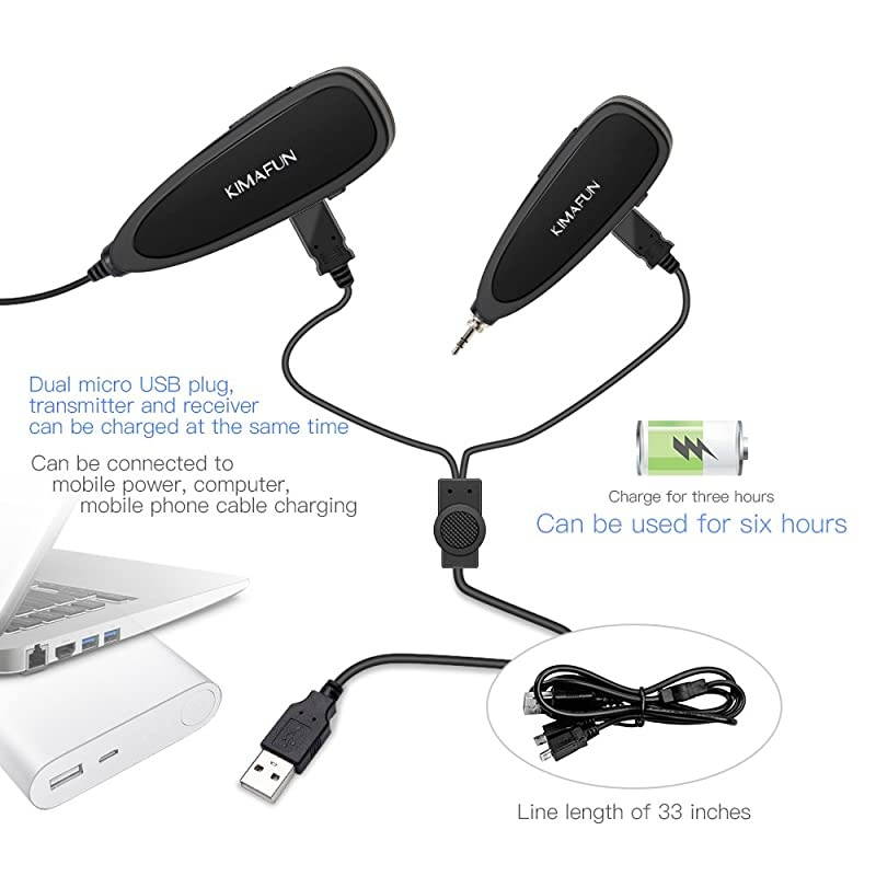 Wireless Microphone System 24G Wireless Lavalier Microphone with Lavalier Lapel MicsWireless Transmitter amp Receiver for ComputerSpeakerPhoneCameraTeaching and Public SpeakingG130