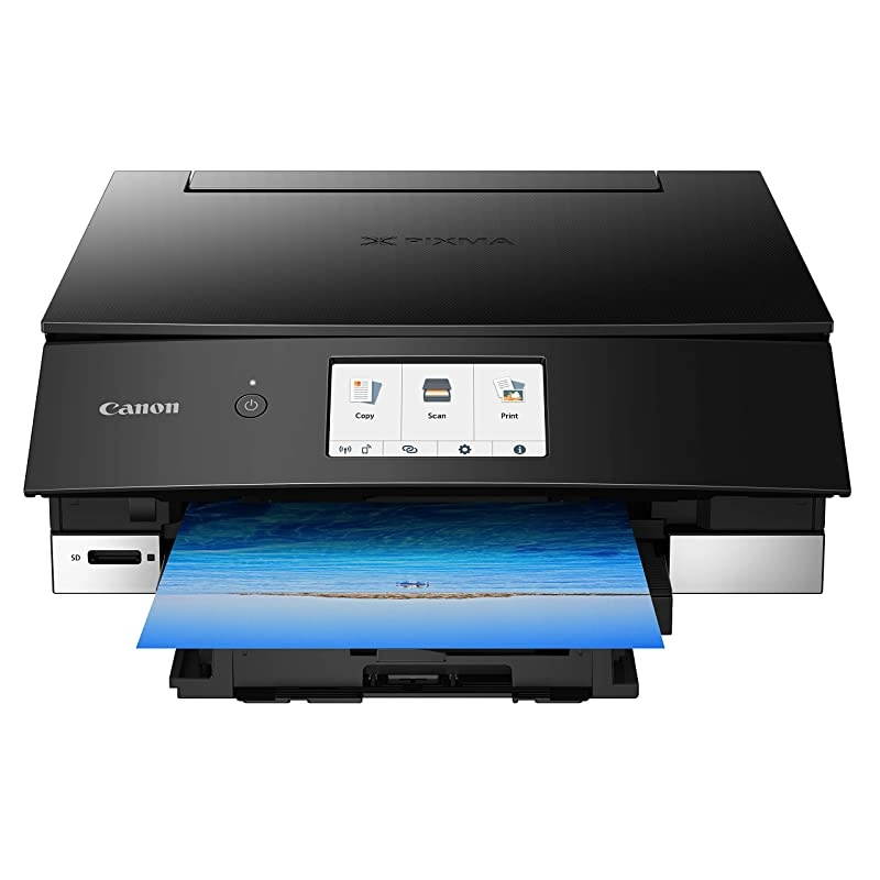 TS8220 Wireless All in One Photo Printer with Scannier and Copier, Mobile Printing, Black,  Dash Replenishment Ready