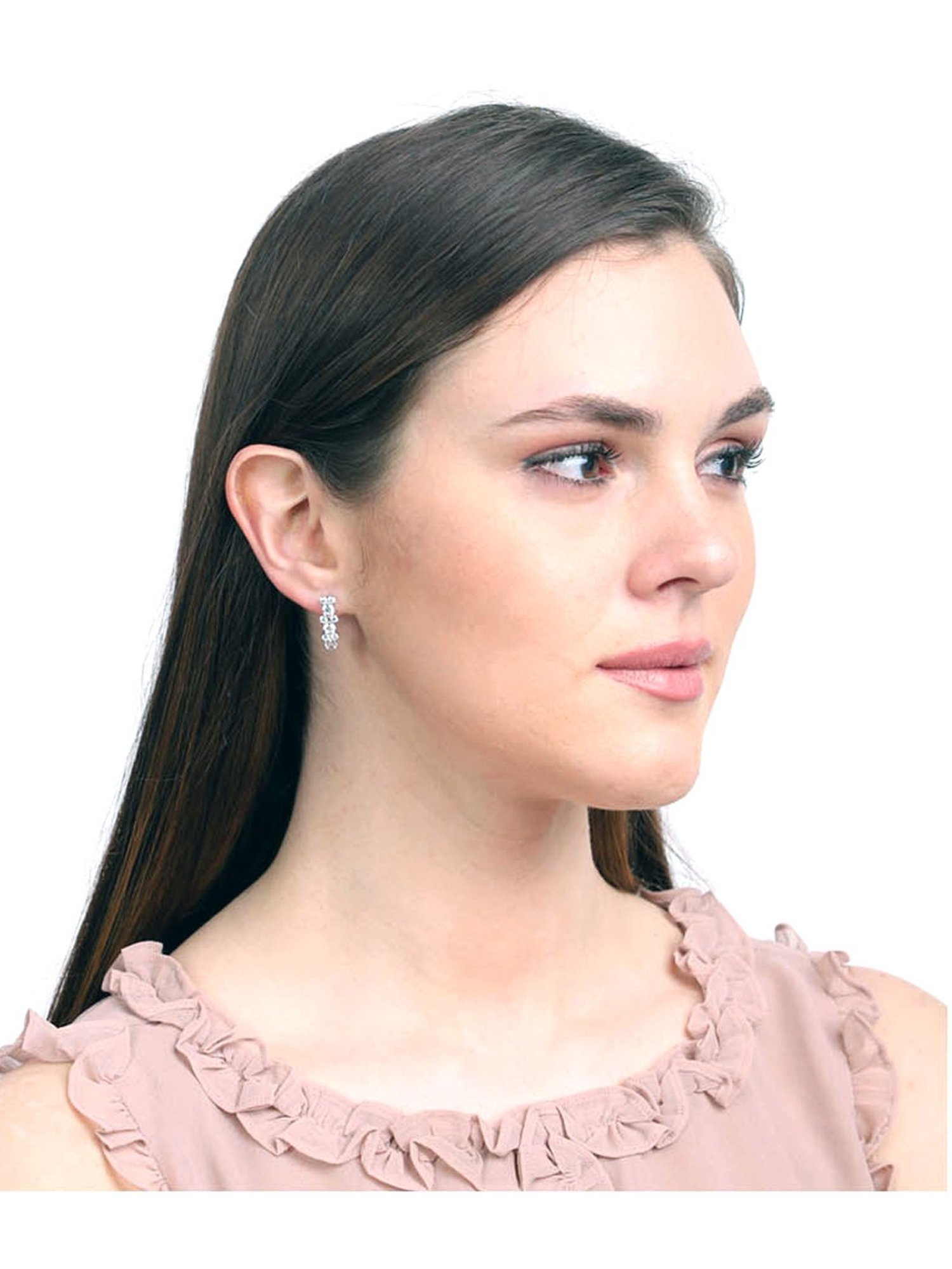 Clara 92.5 Sterling Silver Celine Earrings for Women