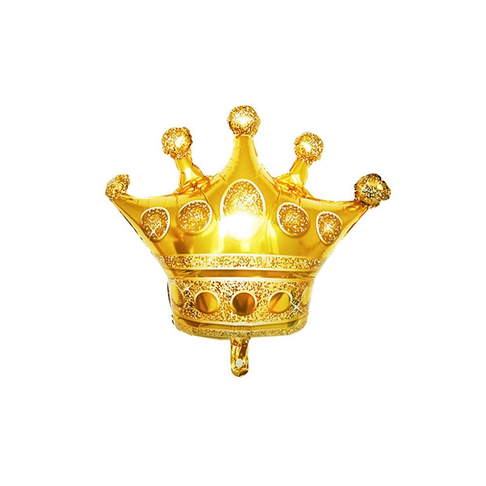 1 Set Golden Printing Aluminum Foil Balloons Confetti Balloons Set Latex Mothers Day Party Layout Crown Star Balloons Decorations Party Supplies