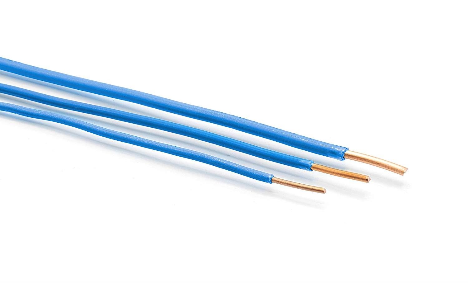 THHN / Building Wire | Blue Jacket | 10 Gauge Solid Copper UL UV - 150 Ft