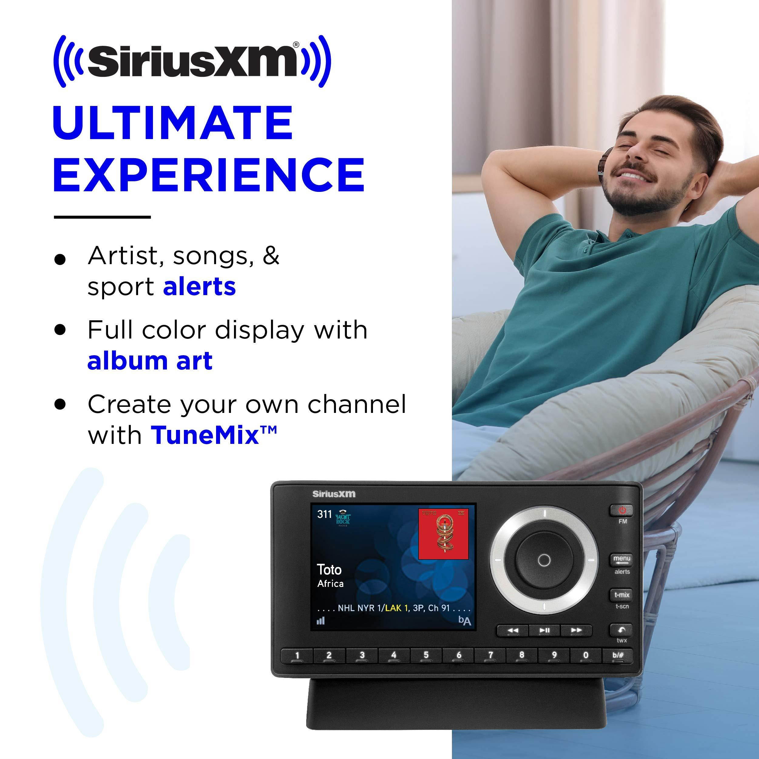 SiriusXM SXPL1H1 Onyx Plus Satellite Radio with Home Kit with Free 3 Months Satellite and Streaming Service