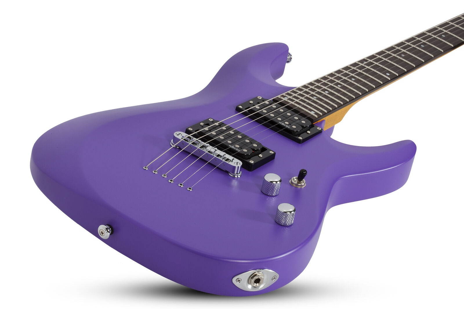 Schecter C-6 Deluxe Electric Guitar Satin Dark Purple Finish, 429