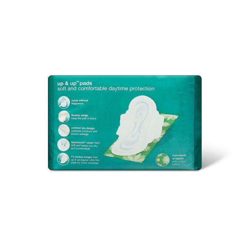 Ultra Thin Long Super Pads with Wings - 42ct - up & up™