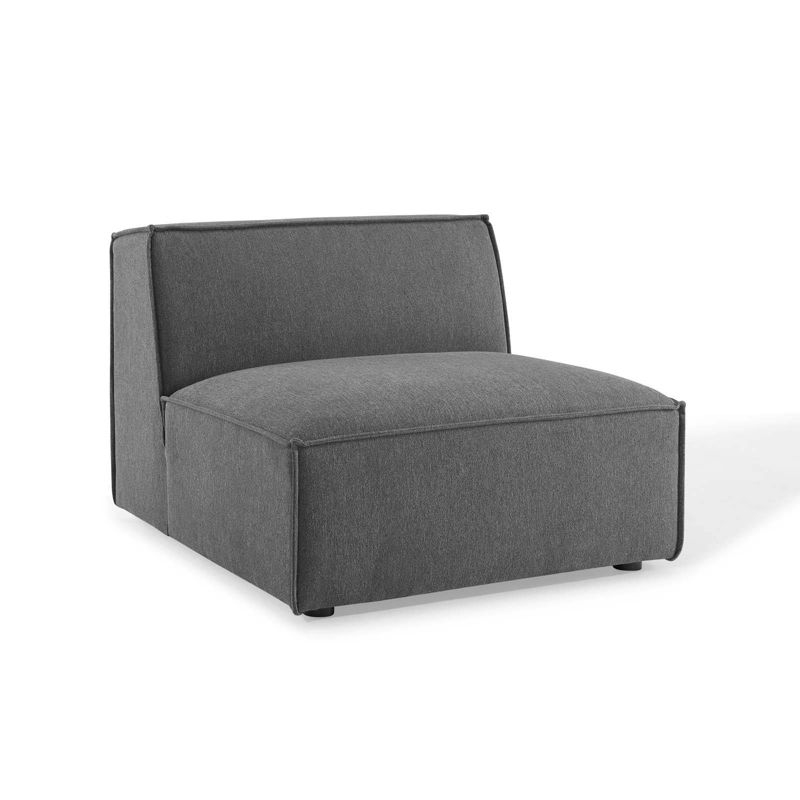 4pc Restore Sectional Sofa with Ottoman Charcoal - Modway