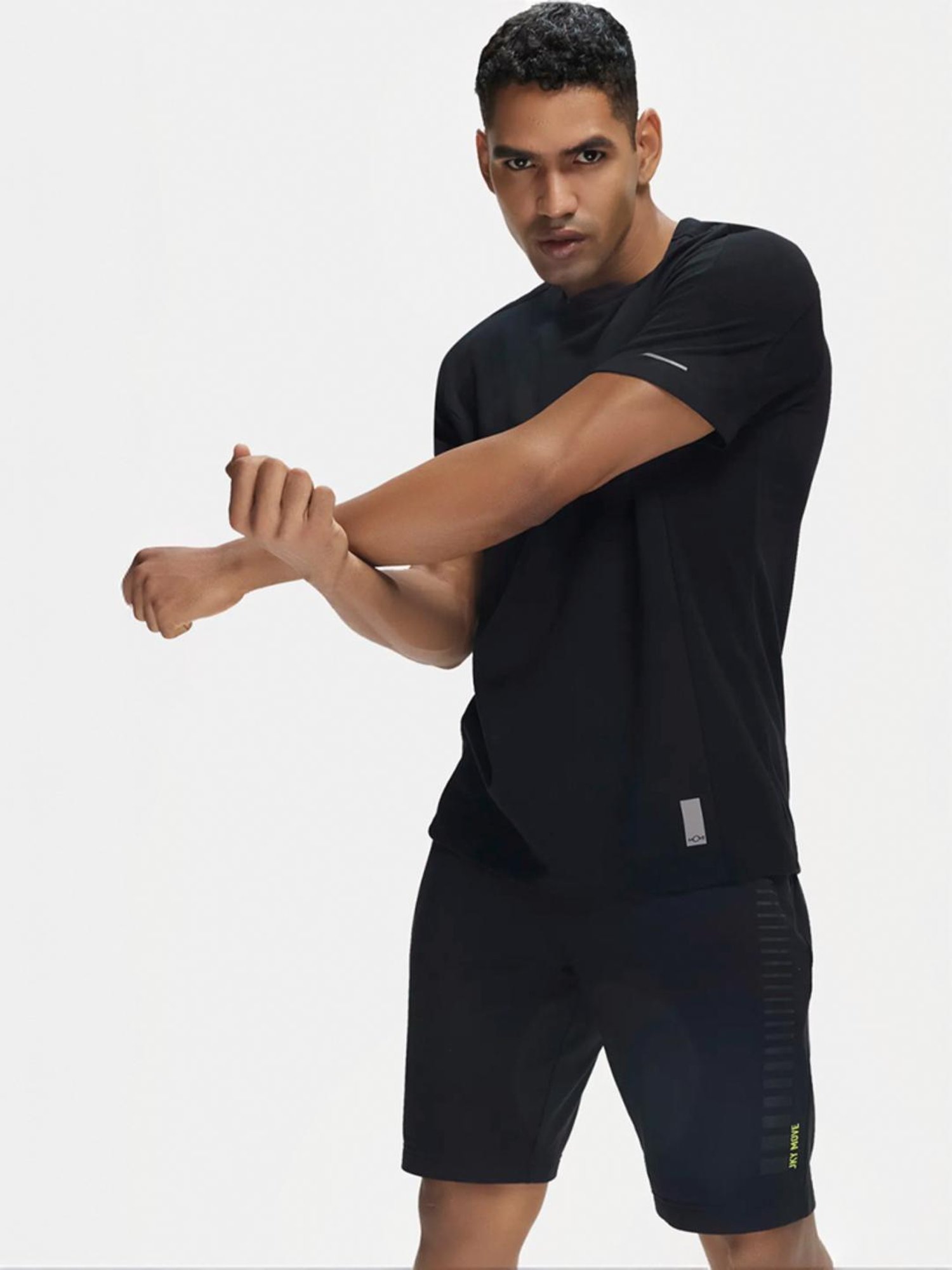 Jockey MV01 Black Super Combed Cotton Half Sleeves T-Shirt with Stay Fresh Treatment