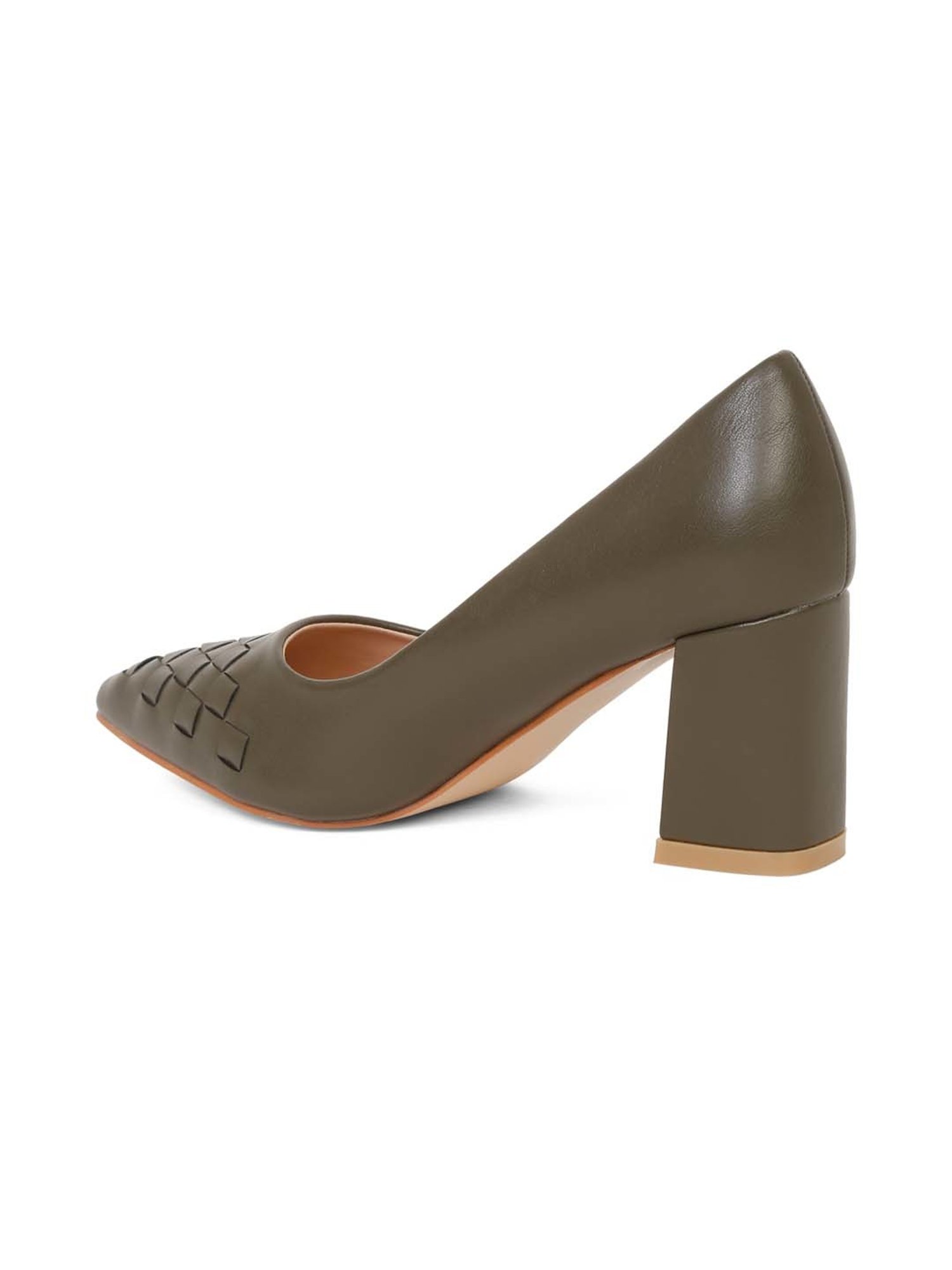 Flat N Heels Women's Green Casual Pumps