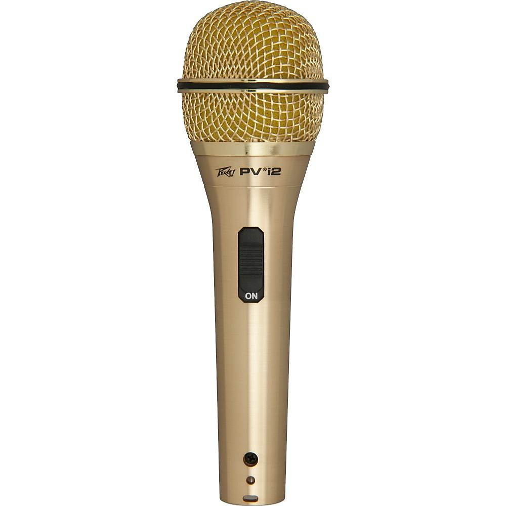 Peavey PVi 2G 1/4 Dynamic Unidirectional Cardioid Microphone, Gold Finish