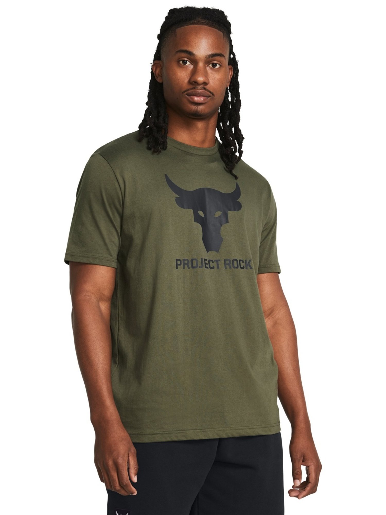 Under Armour Green Cotton Slim Fit Printed T-Shirt
