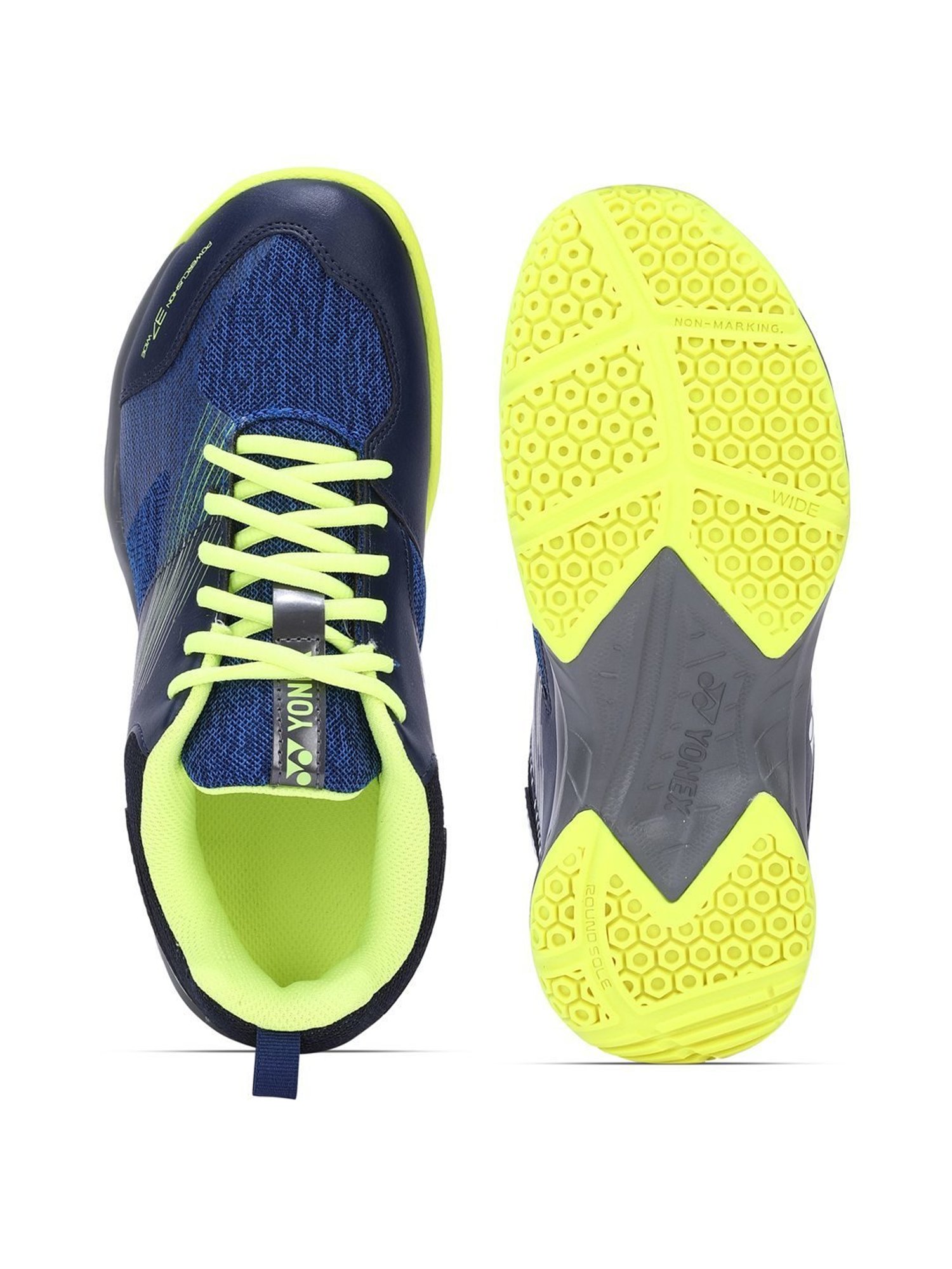 Yonex Badminton Shoe SHB37EX WIDE NAVY YELLOW NON MARKING POWER CUSHION