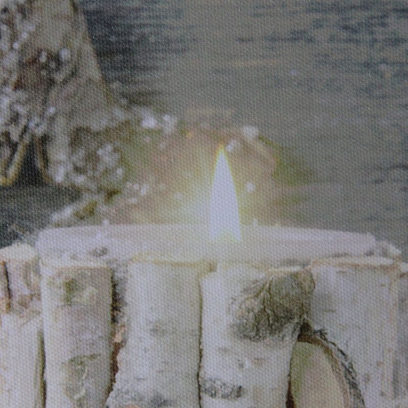 Northlight Country Rustic Winter Christmas LED Lighted Canvas Wall Art 23.5" x 15.5"