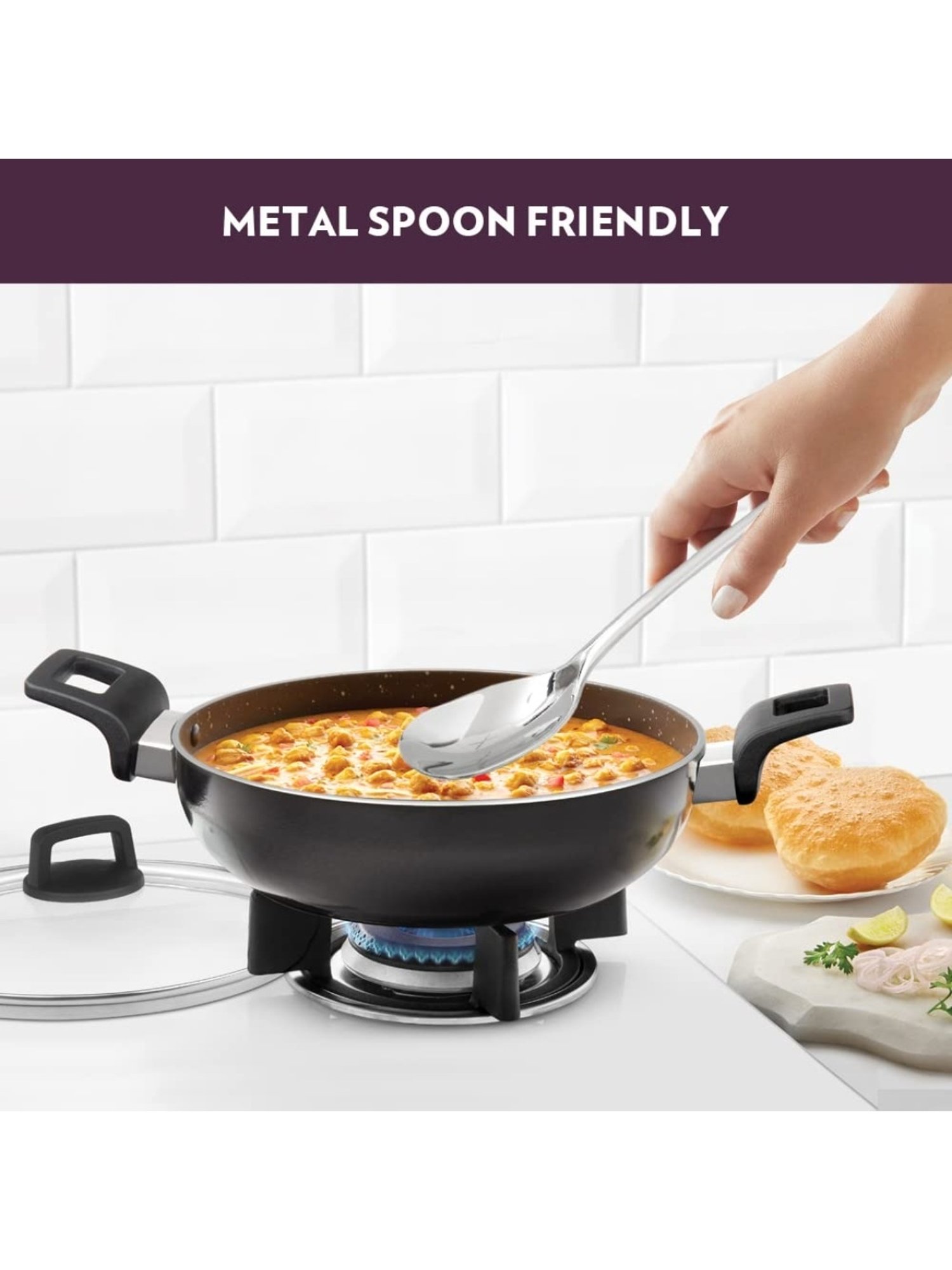 ?Borosil ?Black ?Aluminium Kadhai