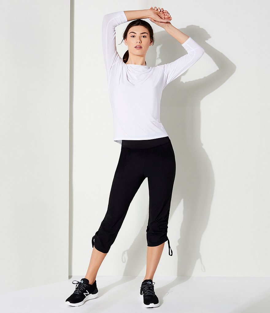 Kinesis Stretch Woven Side Drawstring Capri Pant