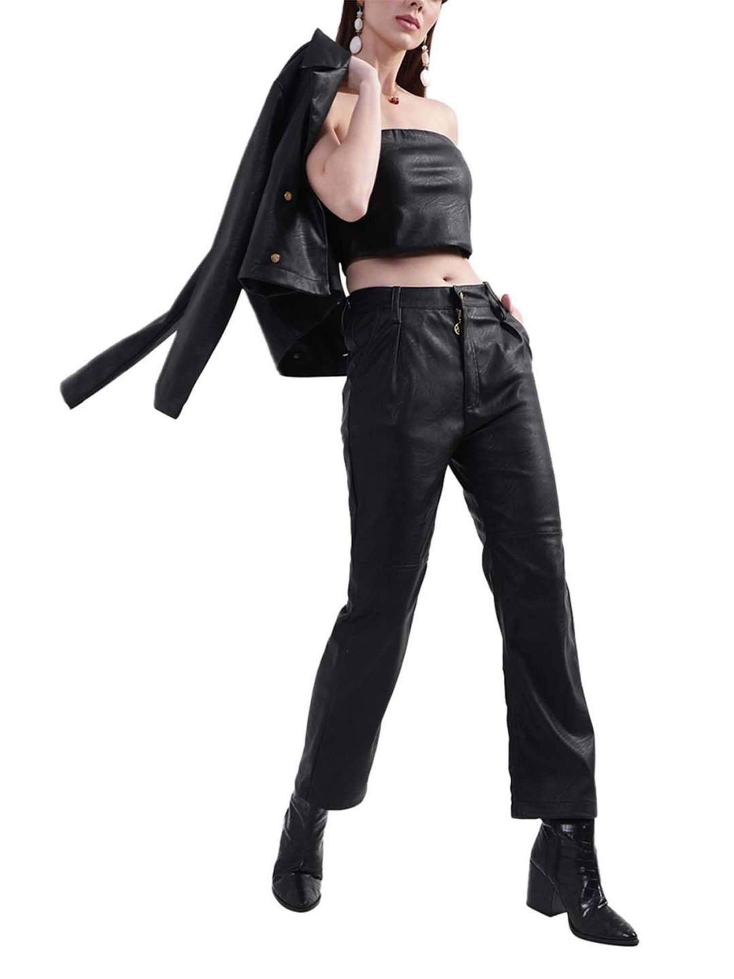 KENDALL + KYLIE Black Mid Rise Pants