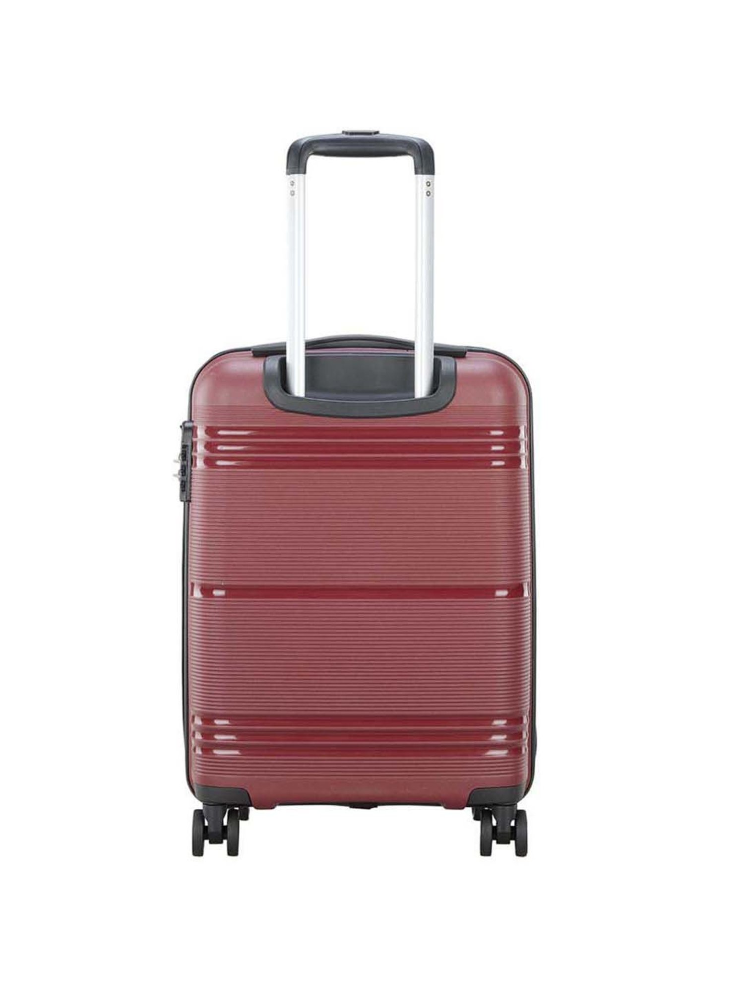 Skybags Focus Maroon Striped Hard Cabin Trolley Bag - 40 cm