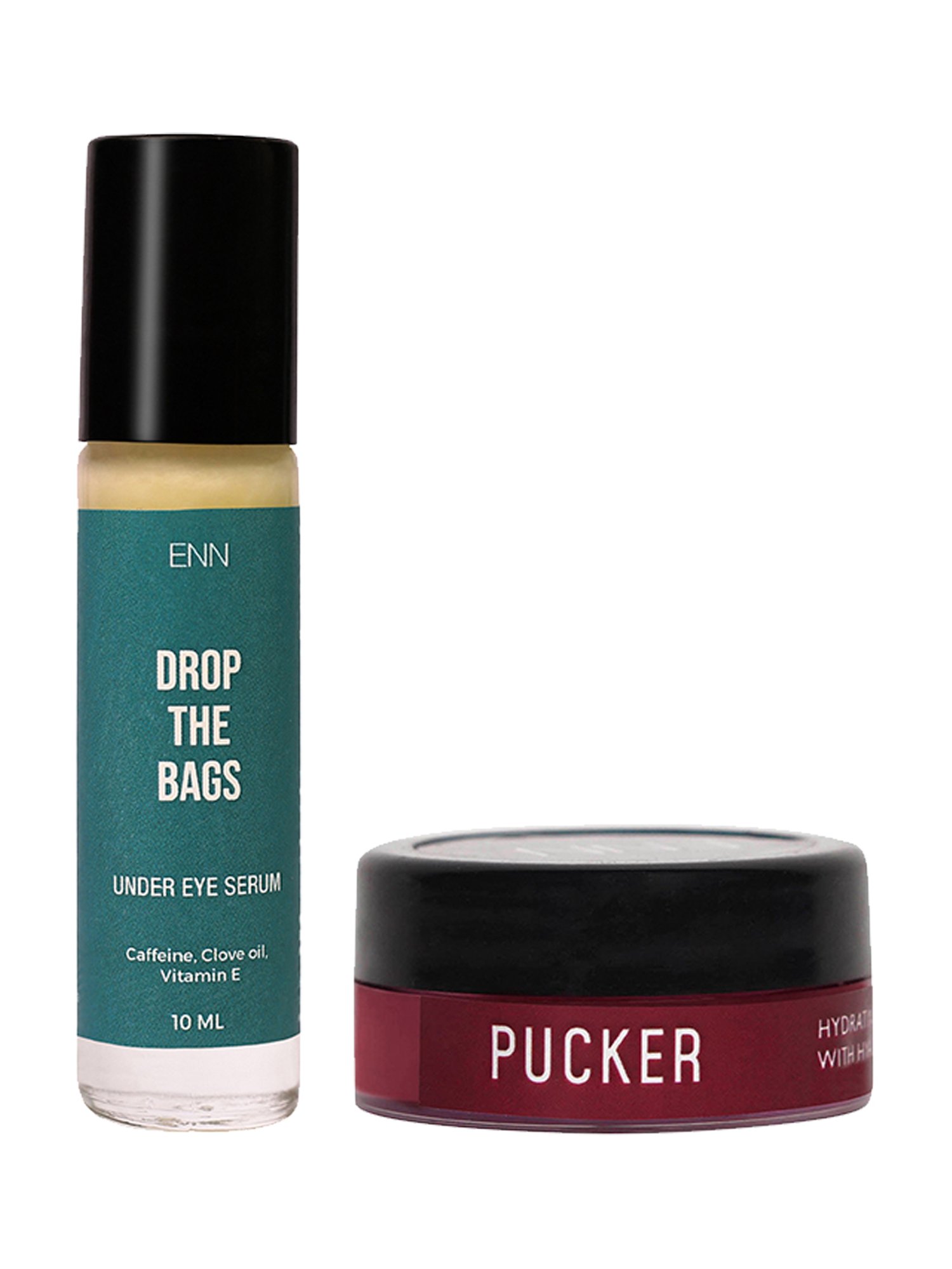 ENN Pucker Lip Balm Mini & Drop The Bag Under Eye Serum Combo Kit
