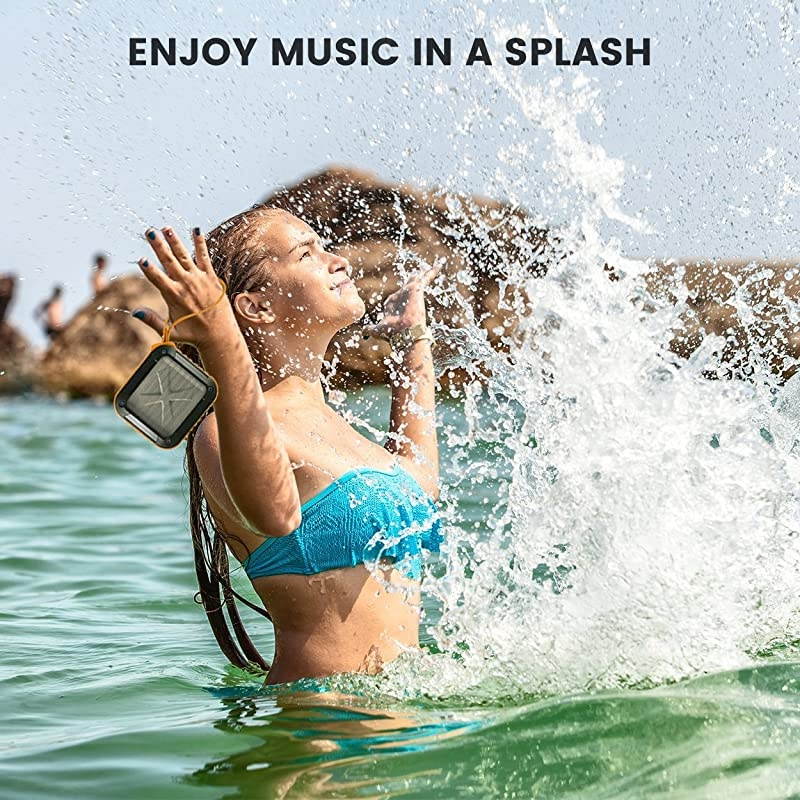 Waterproof, able Bluetooth 4.0 Speaker by  | Rechargable, Wireless, Powerful 5W Audio Driver, Compatible with All Bluetooth Devices | Marine Speaker System for iPhone, Android, iPod, (Orange)