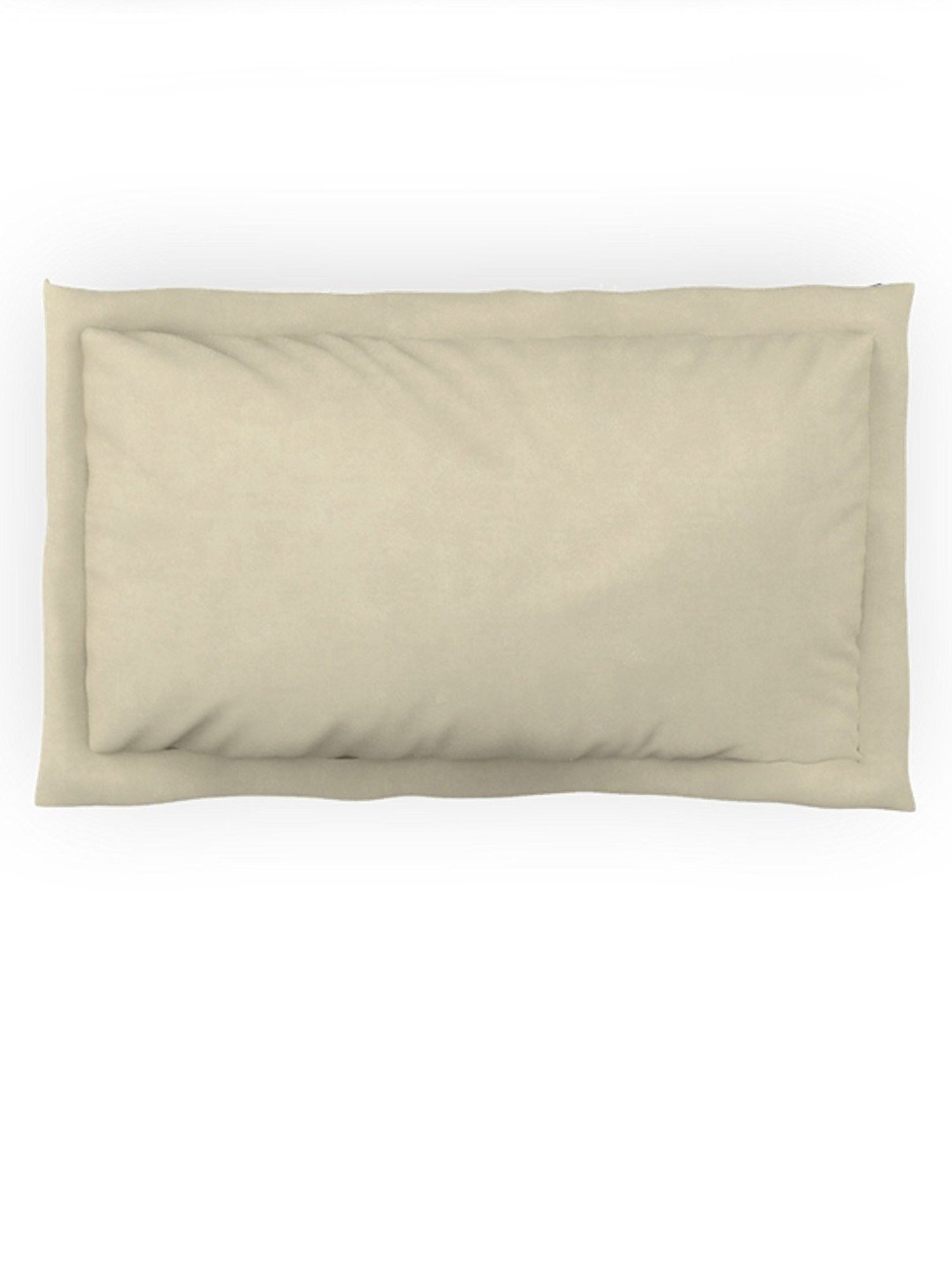 DDecor Solid Beige 180 TC Cotton Single Bed Sheet With 1 Pillow Cover