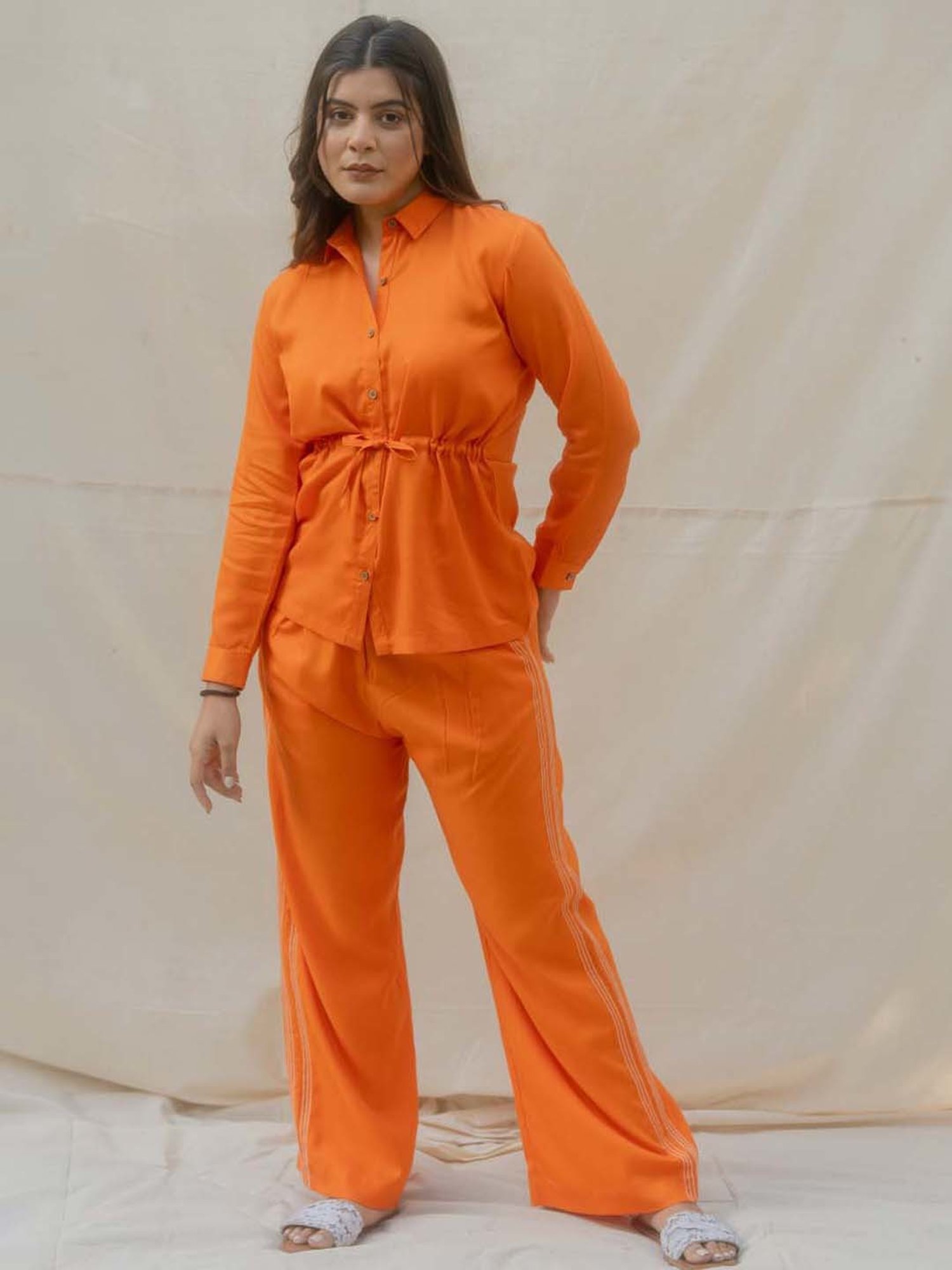 Anousshka Rust Drawstring Shirt