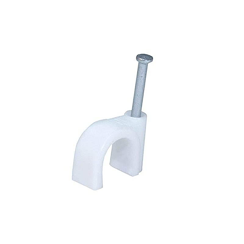 Circle cable clips with steel nail 10mm 100pcsPack