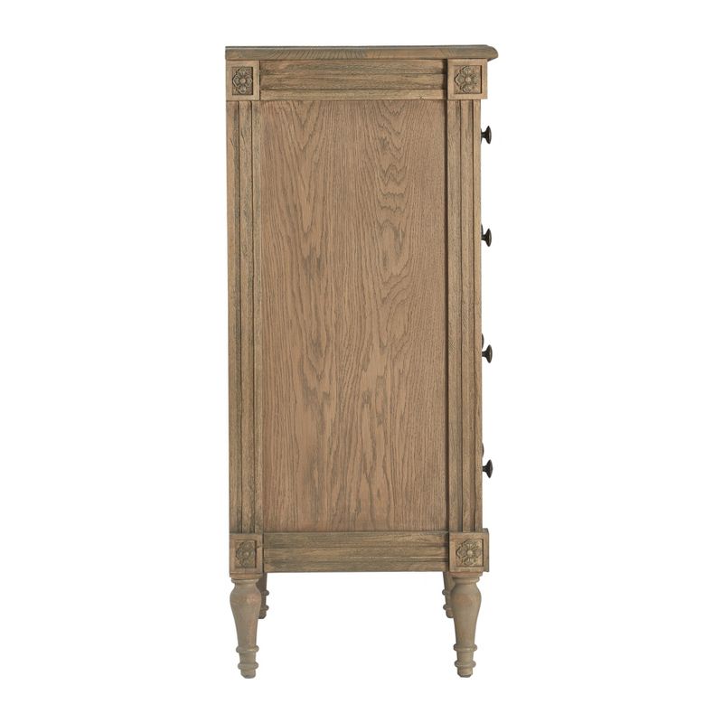 Elmhurst 5 Drawer Chest Antique Wood - Finch