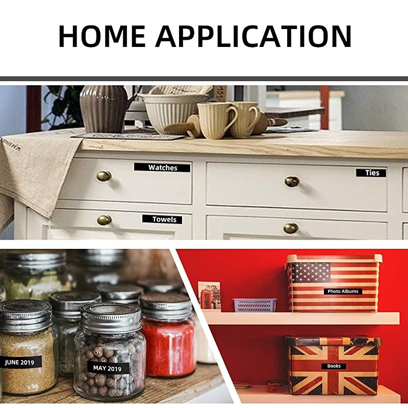 Compatible Label Tape Replacement for Brother Ptouch TZe-335 TZ-335 12mm 0.47 inch Laminated White on Black Label Tape, for Brother PT-D210 PT-D400 PT-D600 PT-H110 Label Makers, 5 Pack